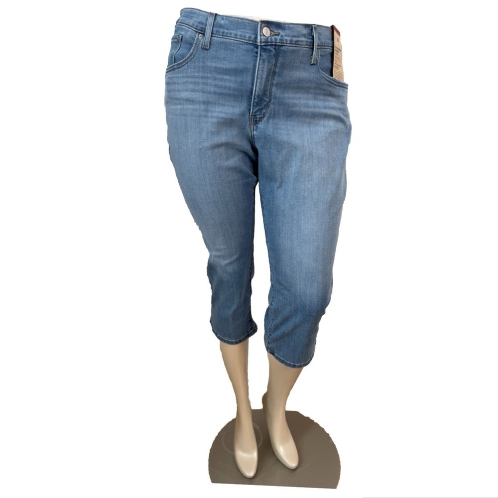 NWT Levi’s Shaping Capri Jeans 311 Stretch Smoothing Tummy Panel 10  14 20W New - Picture 7 of 11